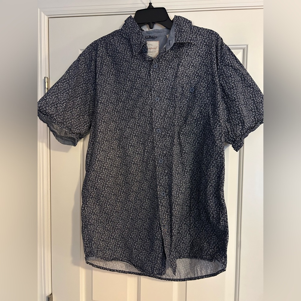 Weatherproof Vintage Navy and White Patterned Shirt